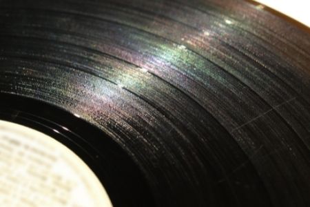 vinyl record surface
