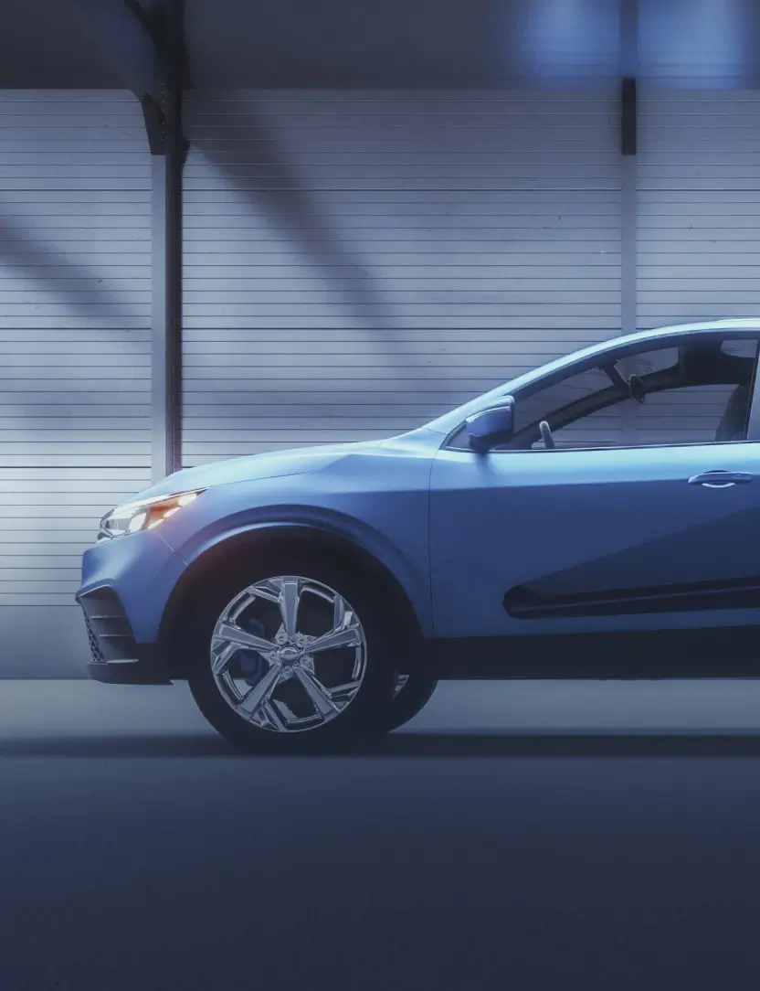 car in a storage unit