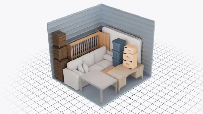 medium storage unit filled with items