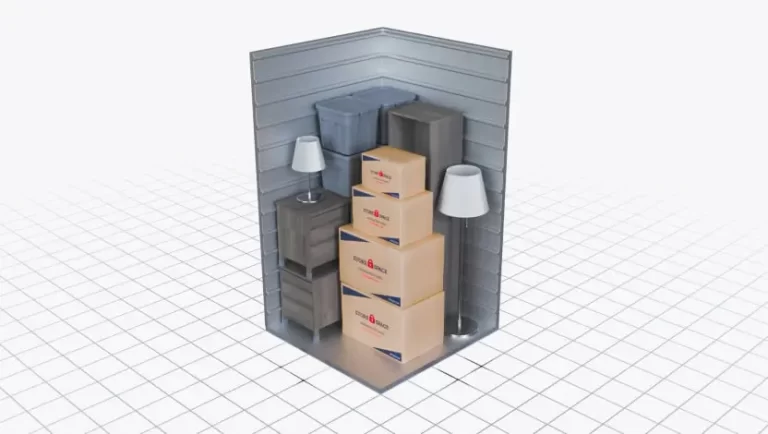 small storage unit filled with items