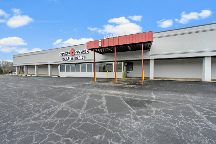 Image of the building from the side at Store Space Self Storage, 1508 Edgefield St, Greenwood, SC 29646