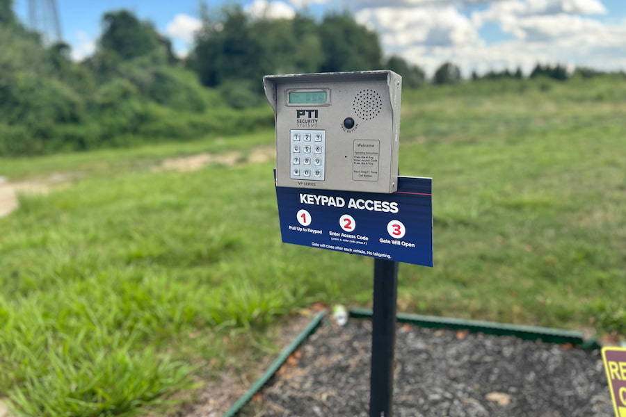 gate access control unit at store space, 1020 Bear Rd New Castle, DE 19720