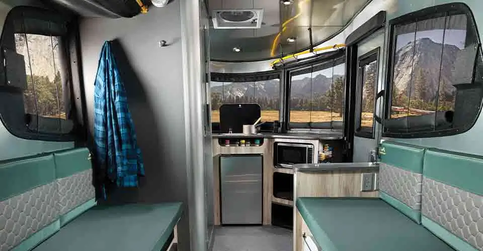 interior of camper out of camper storage