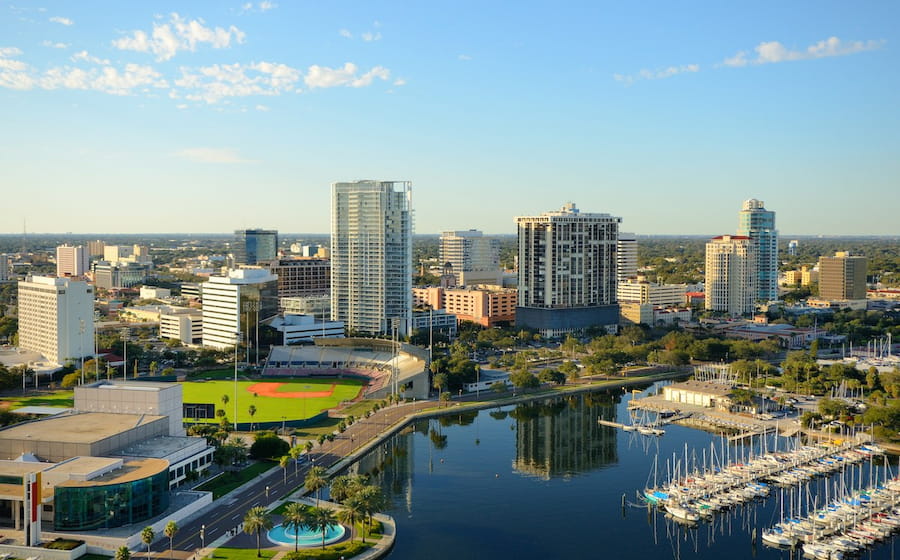 skyline of St. Petersburg, FL