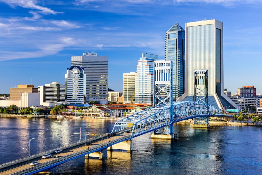 cityscape of downtown jacksonville, fl