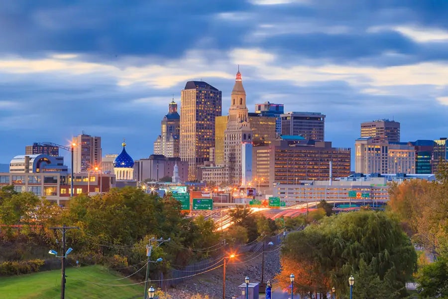 skyline of hartford, ct