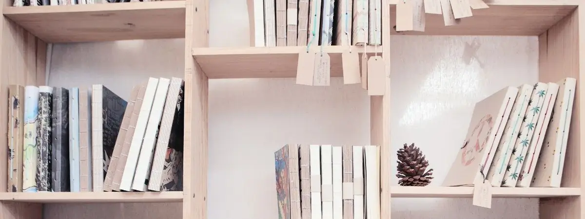 books on small bookshelves
