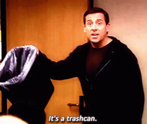 michael scott trash can