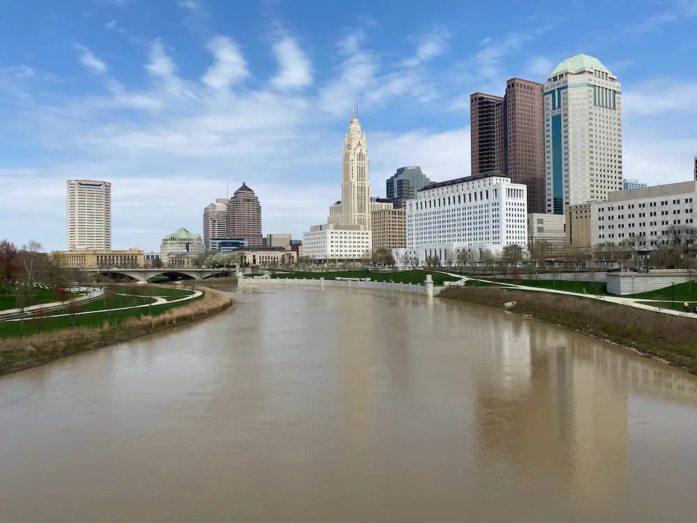 A view of Columbus from the Scioto River