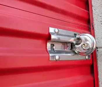 lock on a storage unit