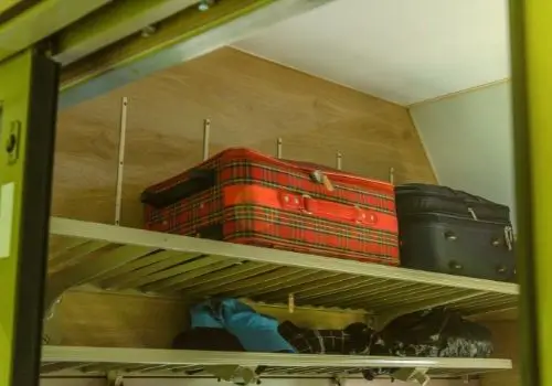 closet storing for suitcase